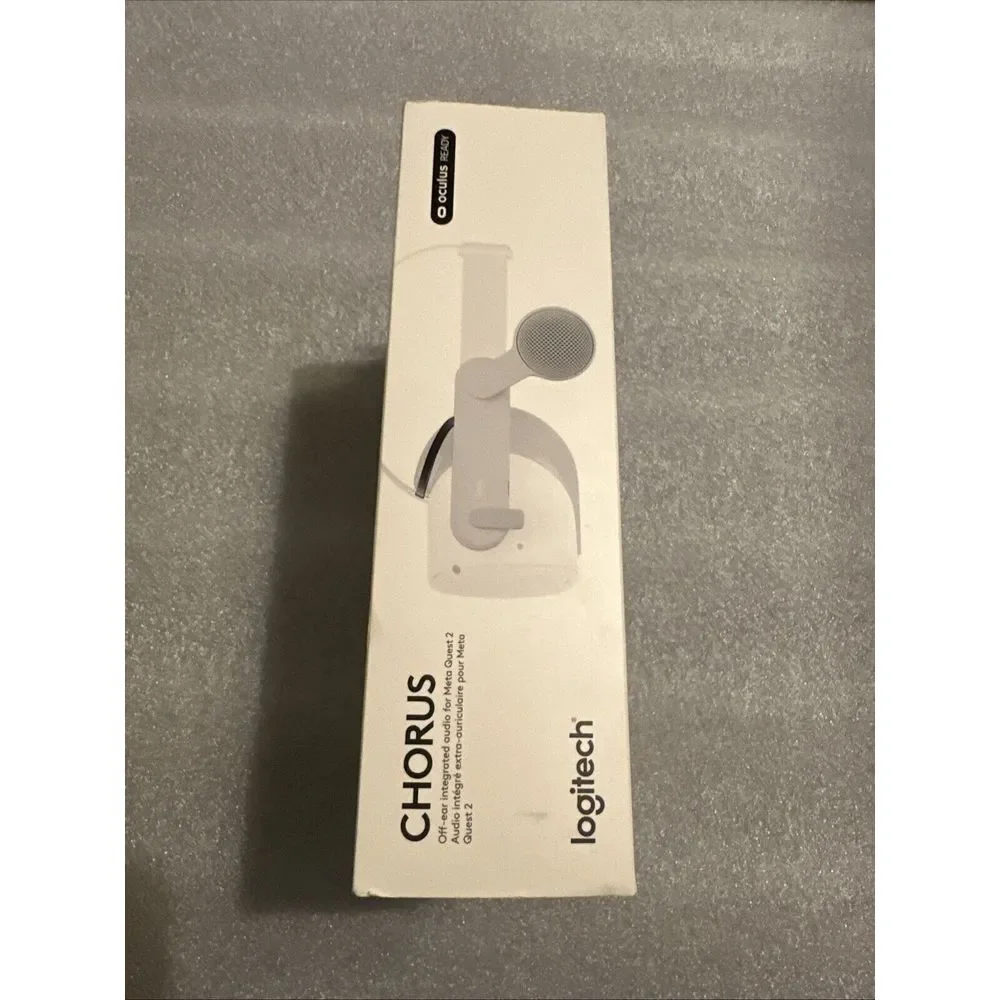 Logitech -‎ Chorus VR Off-Ear Integrated Audio for Meta Quest 2 - White